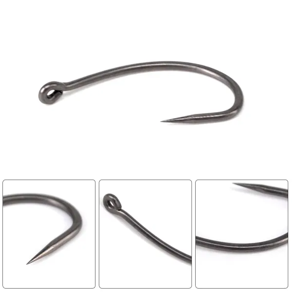 Curved Shank - Haken Gr. 4 - Barbless im Detail für das Karpfenangeln